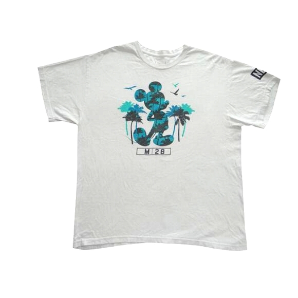 Cool Graphic Tee with Palm Trees and Mi28 Design - Picture 1 of 6
